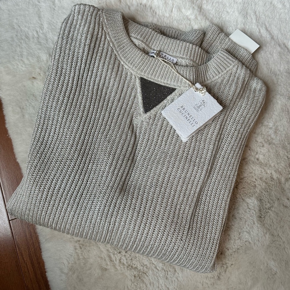 NWT Brunello Cucinelli Gray Sweater